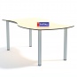 Wellentisch Rechteck, 160x80 (B/T), 72 cm hoch, 